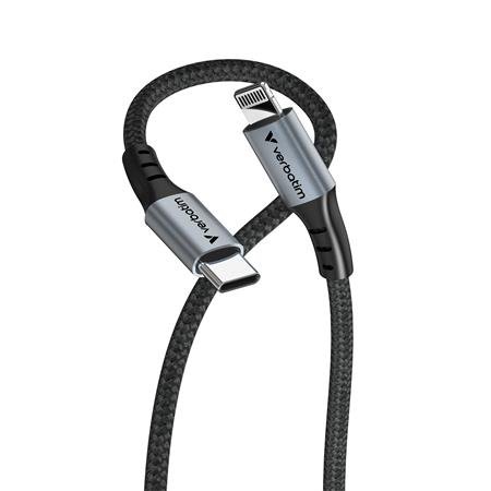 USB kábel, USB-C - Lightning (Apple), 1,2 m, VERBATIM, čierna