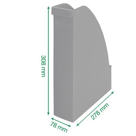 Zakladač, plastový, 78 mm, LEITZ "Recycle", červená