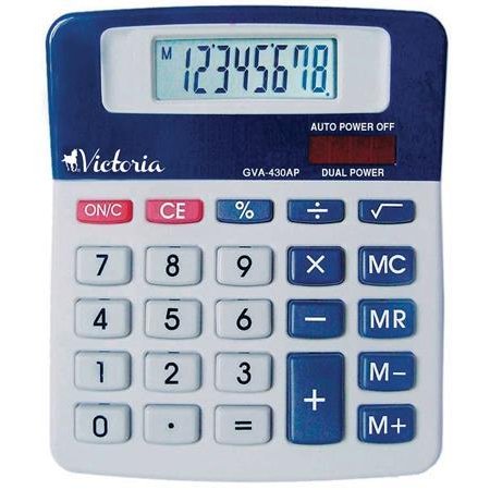 Kalkulačka, stolová, 8 miestny displej, VICTORIA OFFICE "GVA-430AP"
