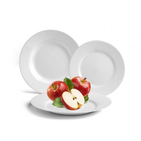 Plytký tanier, biela, 25 cm, 24-kusový set, "GastroLine"
