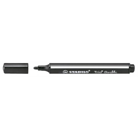 Fixka, 1,5-2 mm, pohyblivý hrot, STABILO "Trio Scribbi", čierna