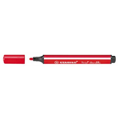 Fixky, 1,5-2 mm, pohyblivý hrot, STABILO "Trio Scribbi", červená