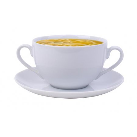 Šálka na polievku + podšálka, ROTBERG, biela, 35 cl, 6ks set "Basic"