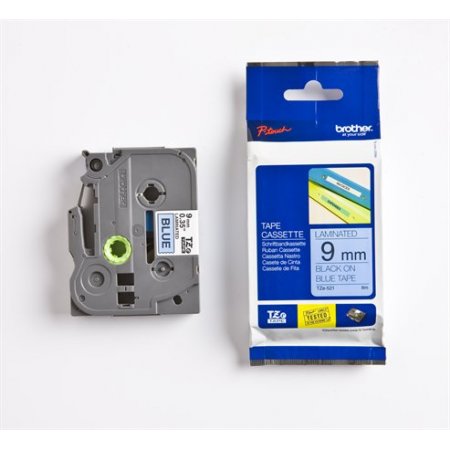 Páska do štítkovača, 9 mm x 8 m, BROTHER, modrá-čierna