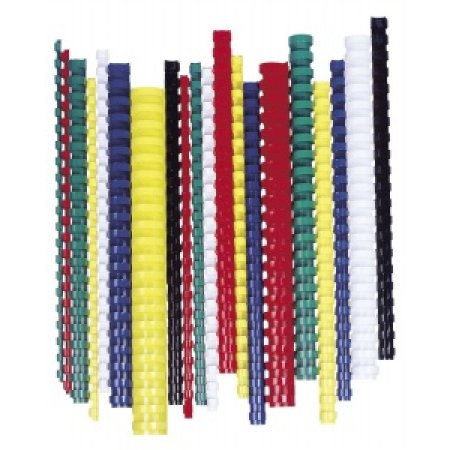 Hrebeň, plastový, 10 mm, 41-55 listov, FELLOWES, 100 ks, biely