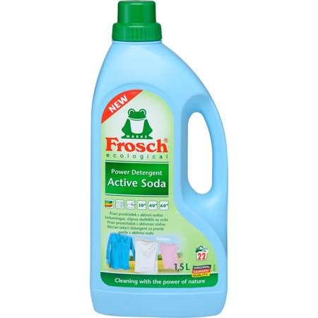 Tekutý prací prostriedok, 1,5 l, FROSCH, aktívna sóda