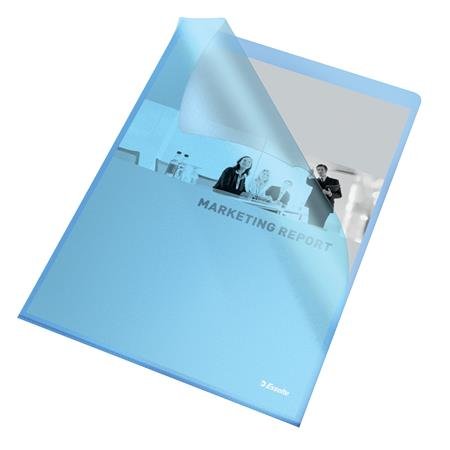 Obal "L", A4, 105 mikr., drsný povrch, ESSELTE "Standard", modrý