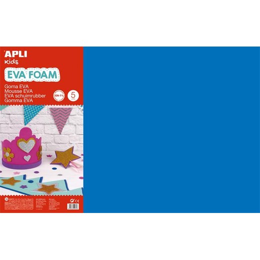 Moosguma, 400x600 mm, APLI Kids "Eva Sheets", modrá
