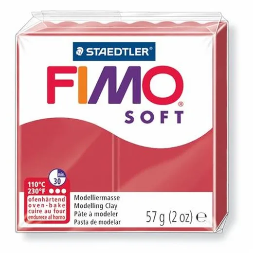 Modelovacia hmota, 57 g, polymérová, FIMO "Soft", višňová