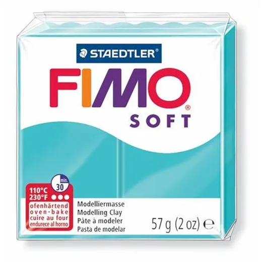 Modelovacia hmota, 57 g, polymérová, FIMO "Soft", mätová