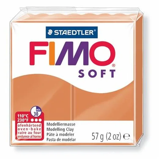 Modelovacia hmota, 57 g, polymérová, FIMO "Soft", koňak