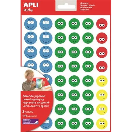 Nálepky, emoji, APLI Kids "Stickers", šťastné tváre