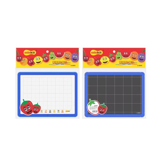 Tabuľa 2in1, s popisovačom, COLOKIT "Board set", modrá