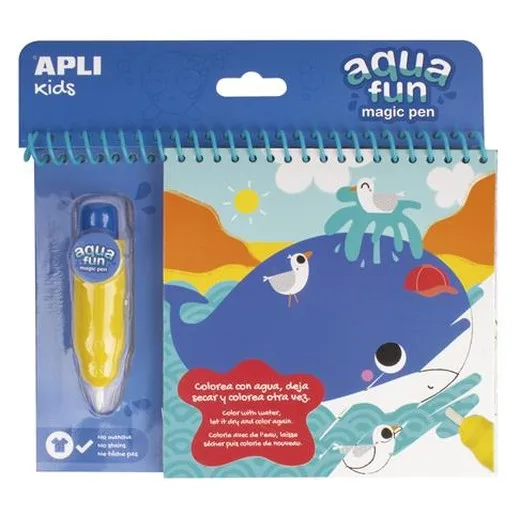 Omaľovávanka, vodová, APLI Kids "Aqua Fun", morské živočíchy