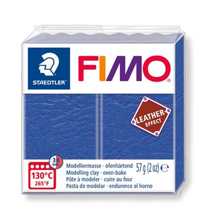 Modelovacia hmota, 57 g, na vypálenie, FIMO "Leather Effect", indigovo modrá