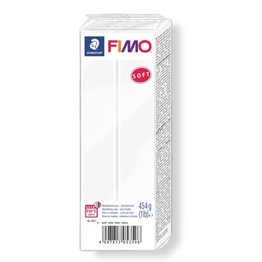 Modelovacia hmota, 454 g, na vypálenie, FIMO "Soft", biela