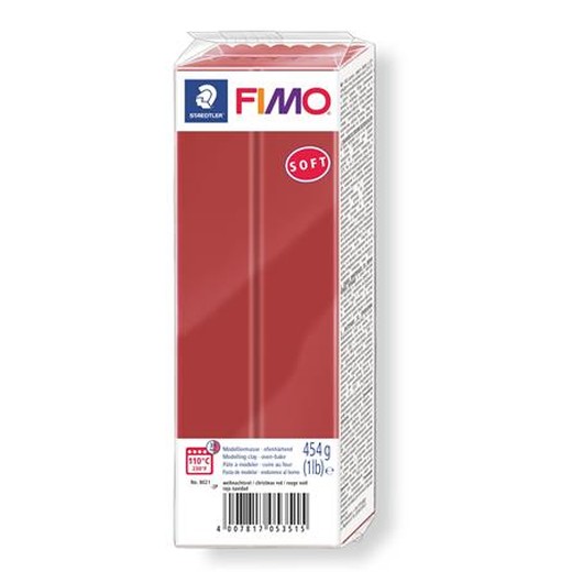 Modelovacia hmota, 454 g, na vypálenie, FIMO "Soft", vianočná červená