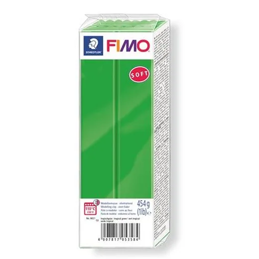 Modelovacia hmota, 454 g, na vypálenie, FIMO "Soft", tropická zelená