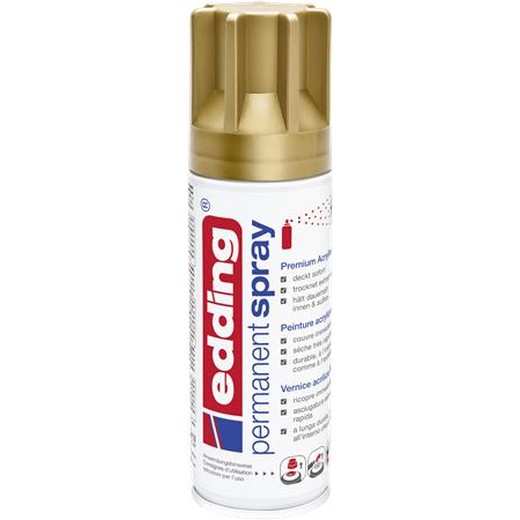 Akrylový sprej, 200ml, EDDING "5200", matná zlatá