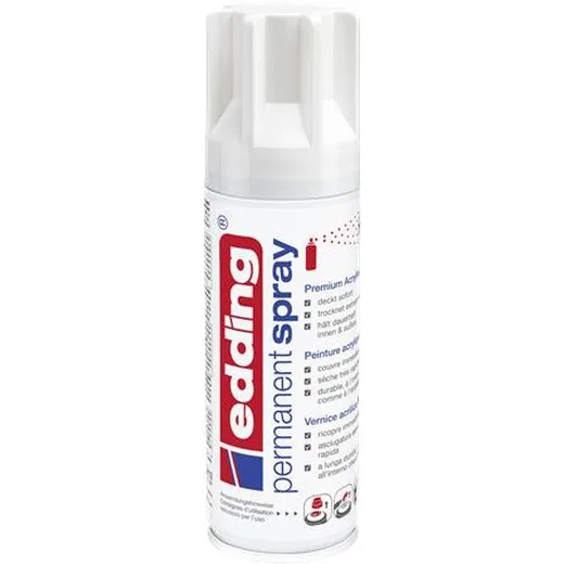 Akrylový sprej, 200ml, EDDING "5200", lesklá biela