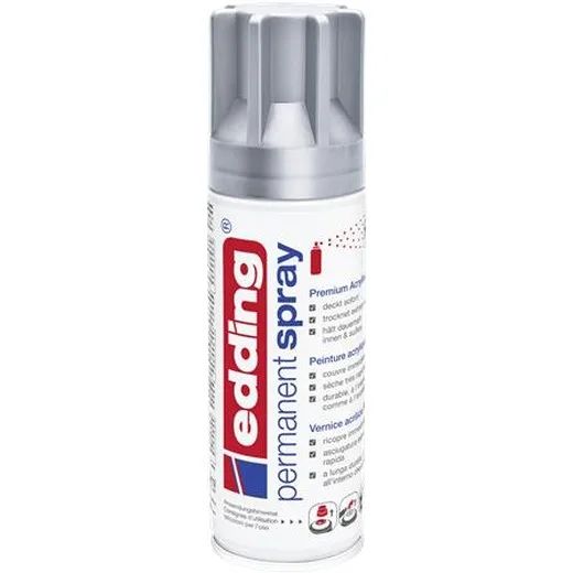 Akrylový sprej, 200ml, EDDING "5200", matná strieborná