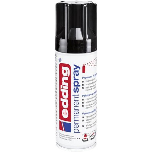 Akrylový sprej, 200ml, EDDING "5200", lesklá čierna
