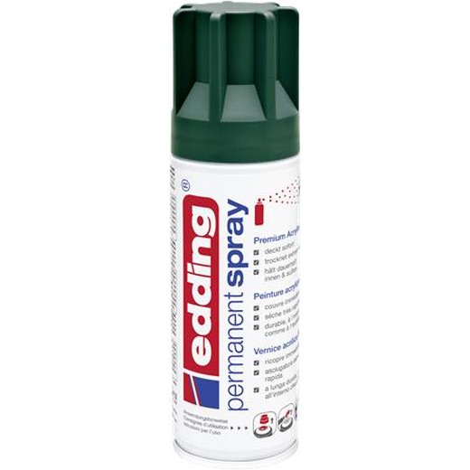 Akrylový sprej, 200ml, EDDING "5200", matná tmavozelená