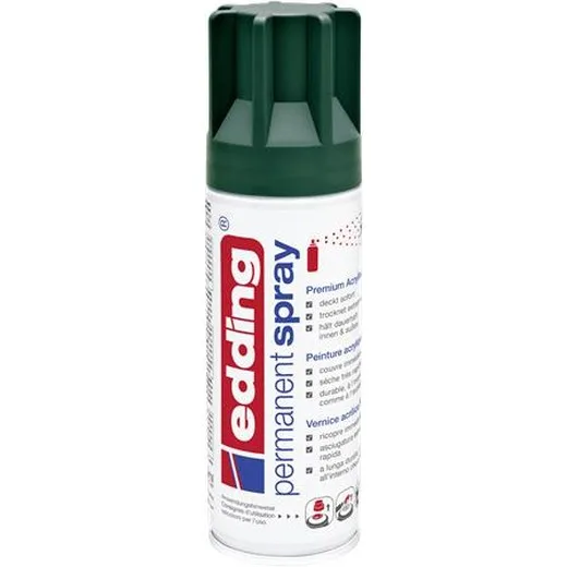 Akrylový sprej, 200ml, EDDING "5200", matná tmavozelená