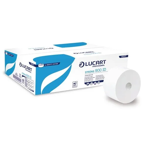 Toaletný papier, 2-vrstvový, priemer 19 cm, k zásobníkom Identity Autocut, LUCART "Strong 900 ID", snehobiela