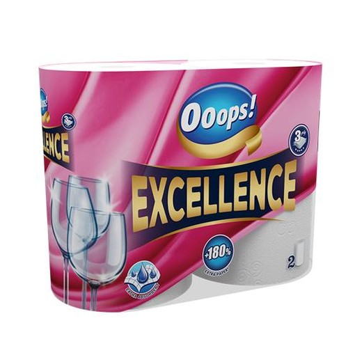 Kuchynské utierky, 3-vrstvové, 2 kotúče, "Ooops! Excellence"
