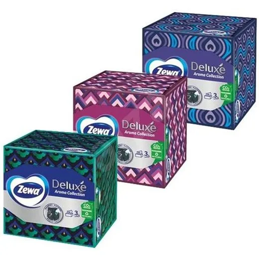 Papierové vreckovky, 3-vrstvové, 60 ks, ZEWA "Aroma Collection"