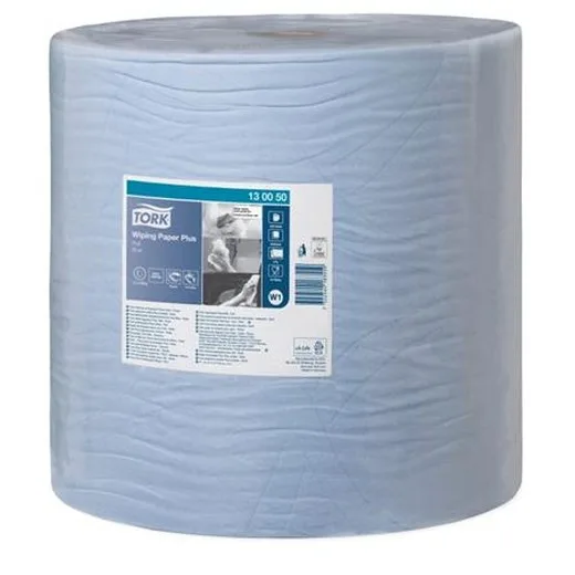 Papierová utierka, v kotúči, priemer: 39 cm, W1 systém, TORK "Plus", modrá