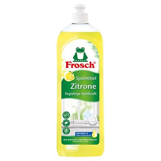 Čistiaci prostriedok na umývanie riadu, 750 ml, FROSCH, brillant, citrus