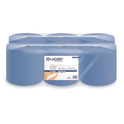 Papierové utierky, kotúčové, 1-vrstvové,"Easy Blue", modré