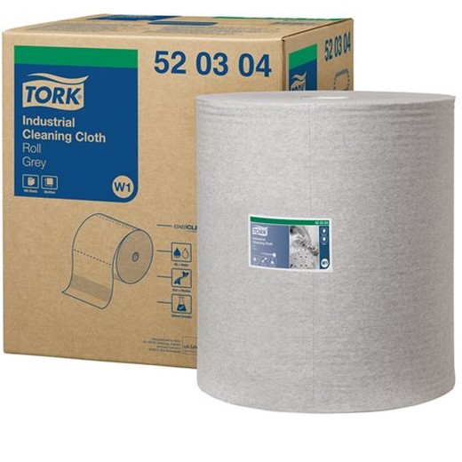 Čistiaca utierka, priemyselná, 1-vrstvová, 950 útržkov, W1 systém, TORK, sivá