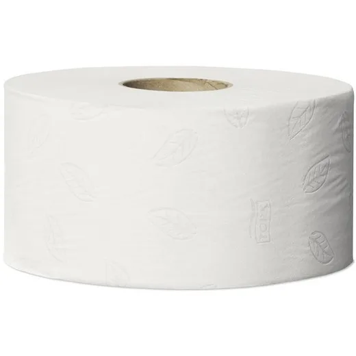 Toaletný papier, T2 systém, 2 vrstvový, priemer: 18,8 cm, Advanced, TORK "Mini Jumbo", biely