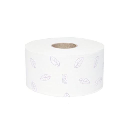 Toaletný papier, T2 systém, 3-vrstvový, priemer: 18,7 cm, Premium, TORK "Mini Jumbo", biela