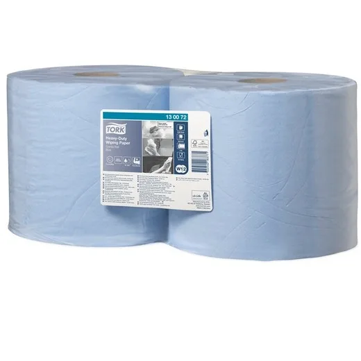 Papierová utierka, kotúčová, priemer: 26,2 cm, W2 systém, TORK "Heavy-Duty", modrá