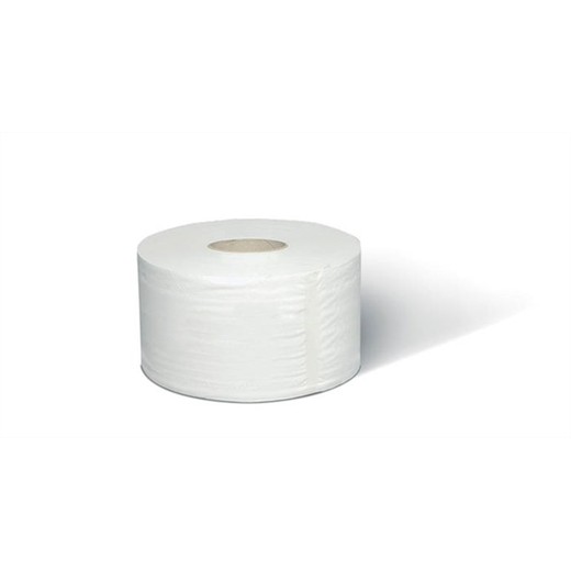 Toaletný papier, T2 systém, 1-vrstvový, priemer: 19 cm, Universal, TORK "Mini Jumbo", biela