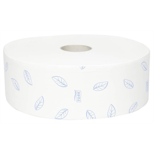 Toaletný papier, T1 systém, 2-vrstvové, priemer: 26 cm, Premium, TORK "Soft Jumbo", biela