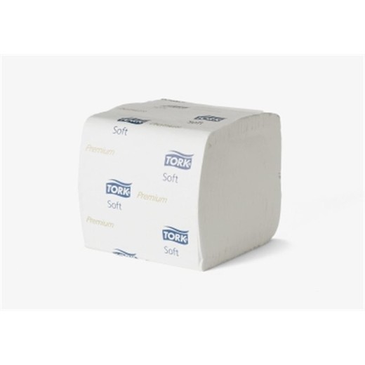 Toaletný papier, skladaný, T3 systém, 2-vrstvový, Premium, TORK "Folded", biela