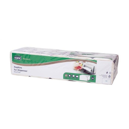 Servítka do zásobníka, 2-vrstvová, 21,3x33 cm, N4 systém, Premium, TORK "Xpressnap® Extra Soft", biela
