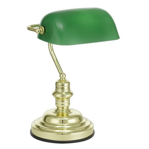 Stolová lampa, 60 W, "Banker", zelená