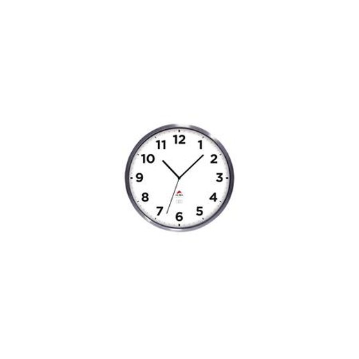 Nástenné hodiny, exteriérové, 35,5 cm, ALBA "Horextra", strieborné