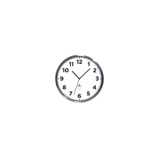 Nástenné hodiny, exteriérové, 35,5 cm, ALBA "Horextra", strieborné