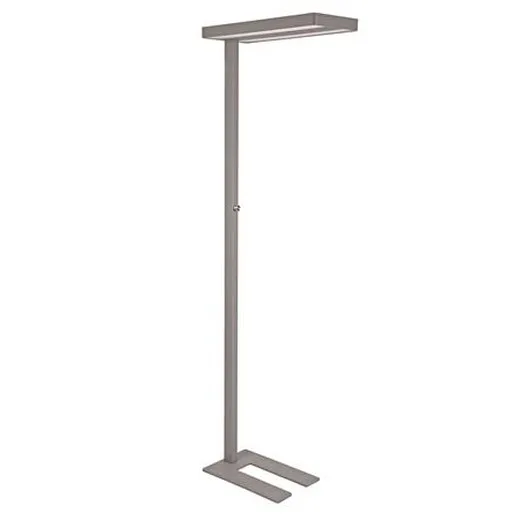 Stojacia lampa, kancelárska, LED, nastaviteľná, MAUL "Javal", sivá