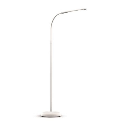 Stojacia lampa, kancelárska, LED, nastaviteľná, MAUL "Pirro", biela