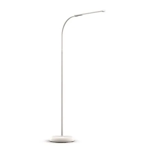 Stojacia lampa, kancelárska, LED, nastaviteľná, MAUL "Pirro", biela