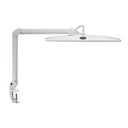 Stolová lampa, LED, nastaviteľná, s držiakom, MAUL "Work", biela