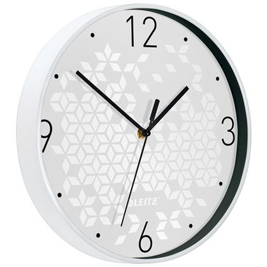 Nástenné hodiny, 29 cm, LEITZ "Wow", biela